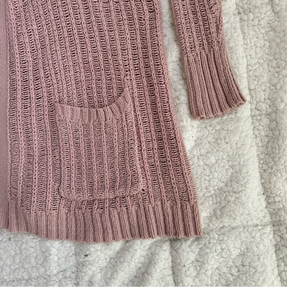 American Eagle Outfitters - Women's Pink Hooded Sweater Cardigan - Picture 4 of 9